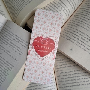 Men Written By Women Bookmark - Trendy Bookmark - Coquette Bookmark - Girly Bookmark - Bookish - Cute Bookmark