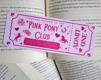 Pink Pony Club Bookmark - Chappel Roan Bookmark - Book Club Bookmark - Bookish - Cute Bookmark