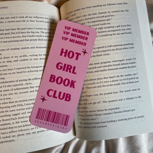 Hot Girl Book Club Bookmark - Hot Girls Read Bookmark - Bookish - Cute Bookmark