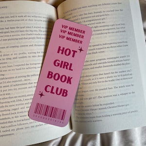 Hot Girl Book Club Bookmark - Hot Girls Read Bookmark - Bookish - Cute Bookmark