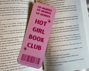 Hot Girl Book Club Bookmark - Hot Girls Read Bookmark - Bookish - Cute Bookmark