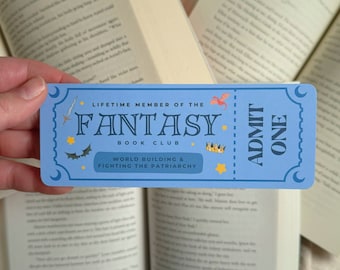 Fantasy Book Club - Design 2 - Book Club Bookmark - Bookish - Cute Bookmark