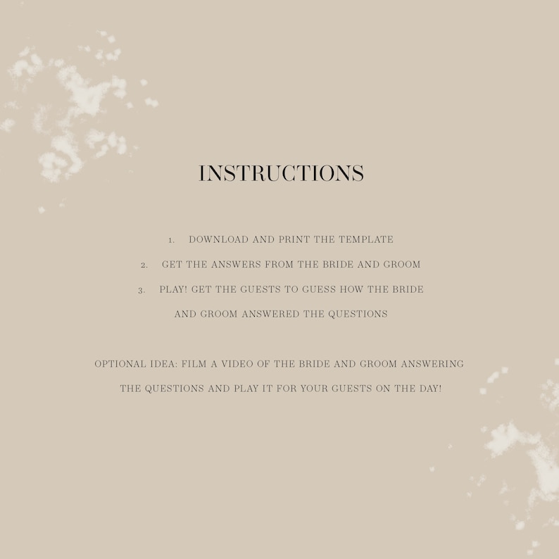 BRIDAL SHOWER GAME Who's More Likely to Instant Download, Minimalistic