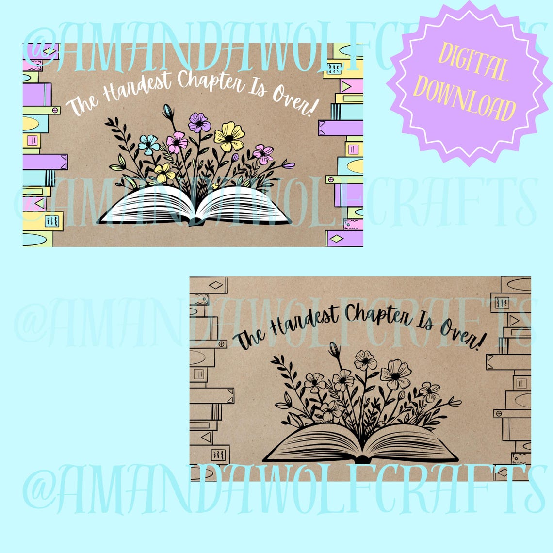 Bookish Next Chapter Party Banner | Editable Canva Template (digital ...