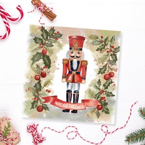 Cartão de Natal gaélico Saighdear Nutcracker com envelope Kraft