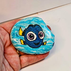 4 Piece Set of Baby Dory from Disney&#39;s Finding Dory, Hand-Painted, in 3d Floating Displays, Finding Nemo, Disney Fan Art, Stocking Stuffers