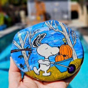 Snoopy & Woodstock Herbst Dekor: 3D Wanddekoration, handbemalt