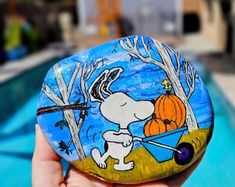 Hand-Painted Snoopy & Woodstock Fall Decor: 3D Floating Display