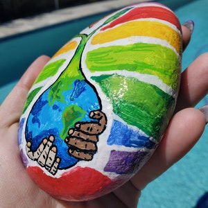 Earth Painting, Earth Day Every Day, Pride, Love, Earth, Peace - Etsy