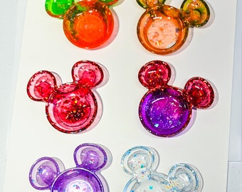 Handmade Colorful Mickey Mouse Resin Ring/Trinket Dishes - Vibrant Disney Decor - Bright Colorful Jewelry Holders, Unique Home Accessories,1
