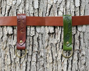 Hand Stamped Leather Skirt Hike
