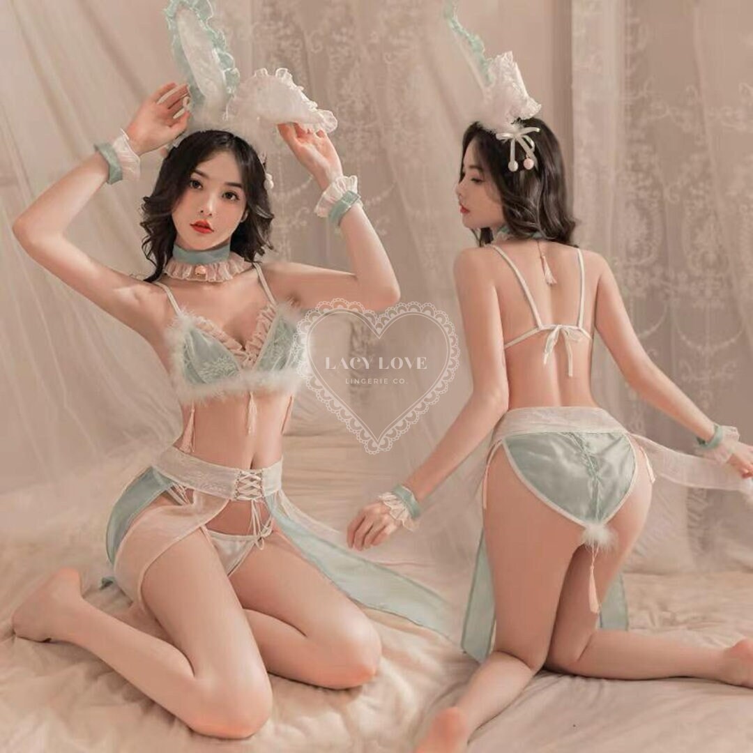Asian in lingerie