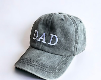 Adjustable dad baseball hat, distressed style, casual hat for a rad dad