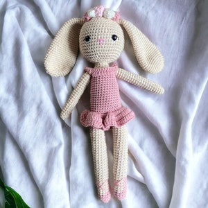 Peter Cotton Tale Rabbit Doll, Knit Doll, Gender Neutral Simple Toy Lulu Ballerina