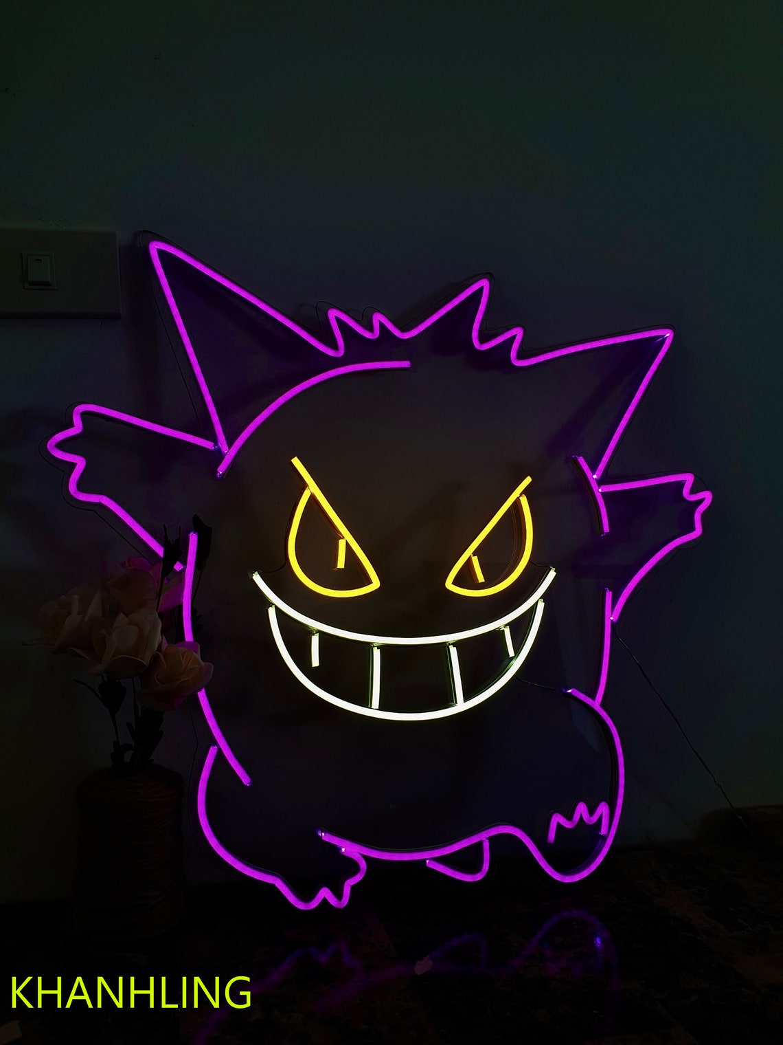 Gengar Neon Sign Pokemon Neon Sign Gengar Pokemon Led Neon Etsy