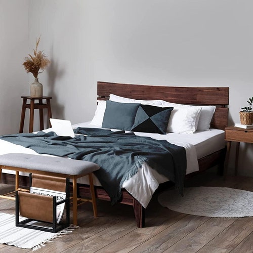 Maple Wood Bed Frame King Size Etsy Canada