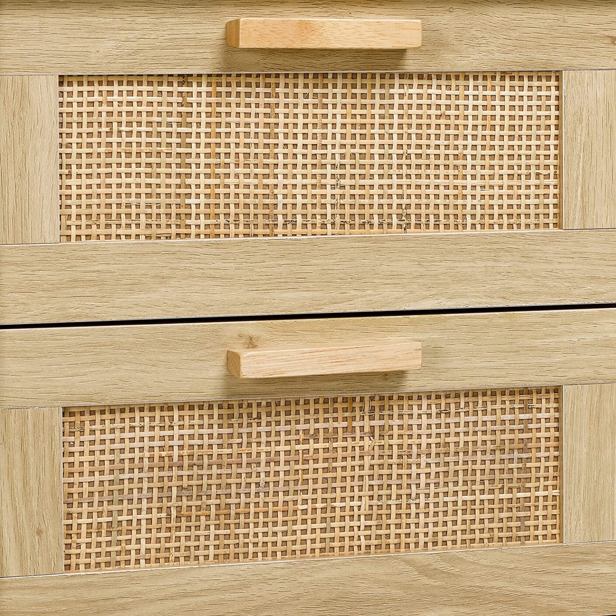 Rattan Night Stand Rattan Bed Side Table Wood Bedside Table Etsy