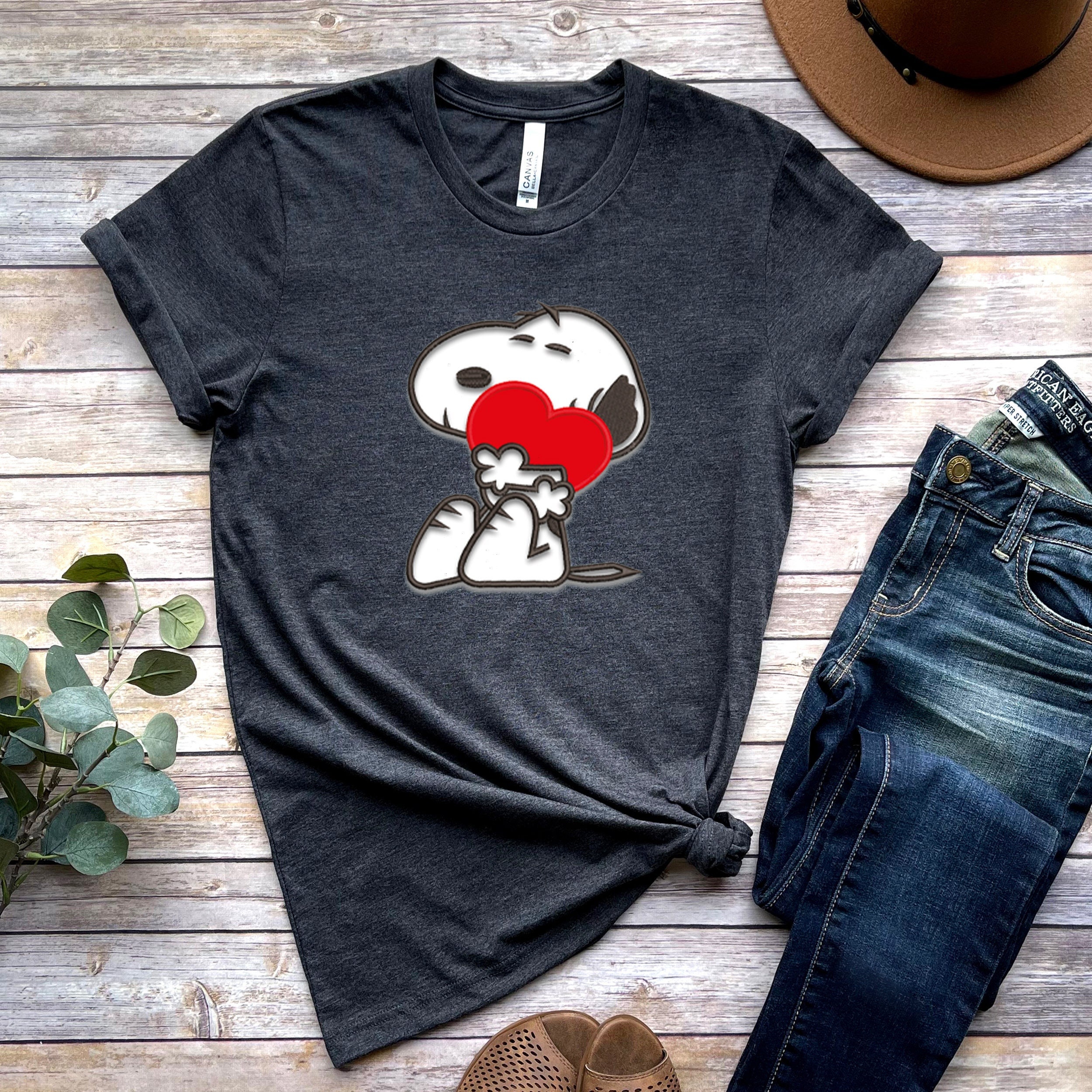 Discover Hugging Snoopy Valentine Shirt, Cute Valentine Shirt, Snoopy Valentine's Day Love Hearts Shirt