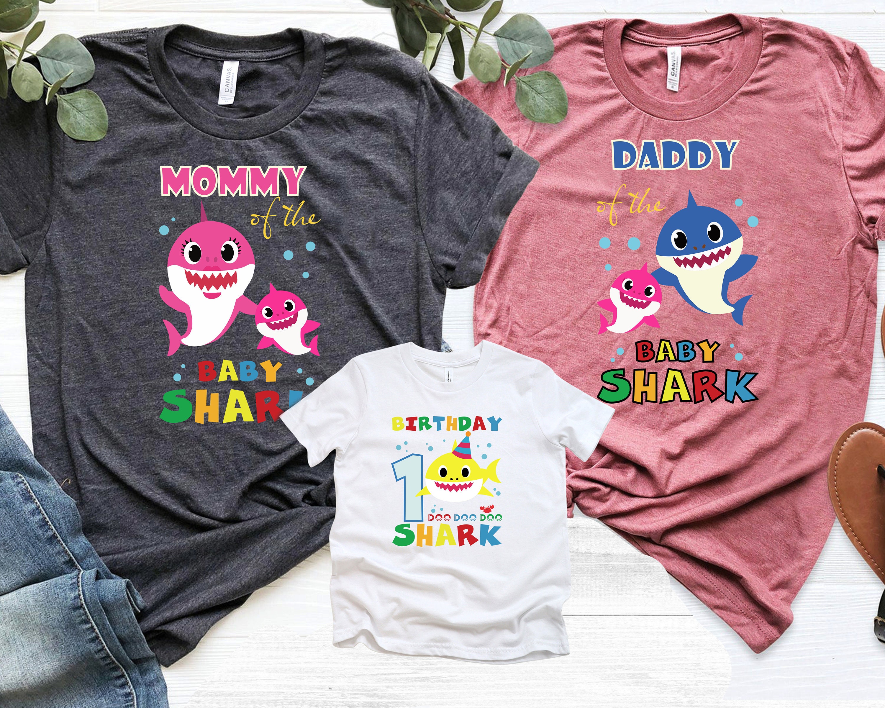 Baby Shark Family Shirts Custom Baby Shark Birthday Theme - Etsy
