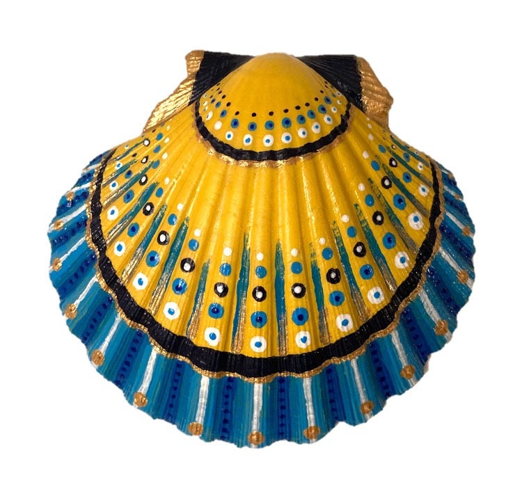 La Marine - Coquille Saint-Jacques Peinte à La Main Chemin de Compostelle