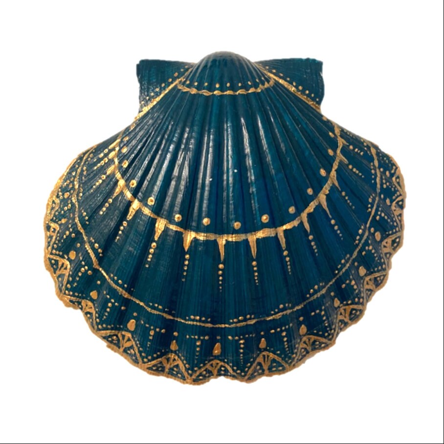 L'emeraude - Coquille Saint-Jacques Peinte à La Main