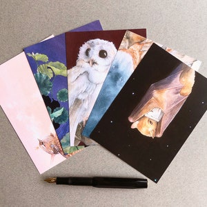 Postkarten – 5er Set – bunte Illustrationen A6