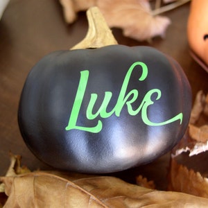 Personalised Little Pumpkins Halloween Decoration Autumn Decor Orange, White, Green, Grey, Black Pumpkins Custom Name Pumpkin image 8