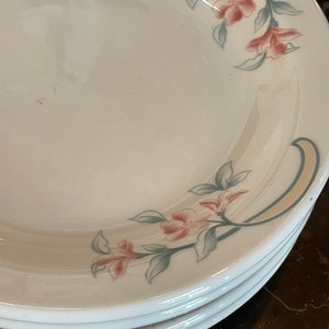 Homer Laughlin Restaurant Ware (6)  Dessert Plates in Pink Sage Pattern