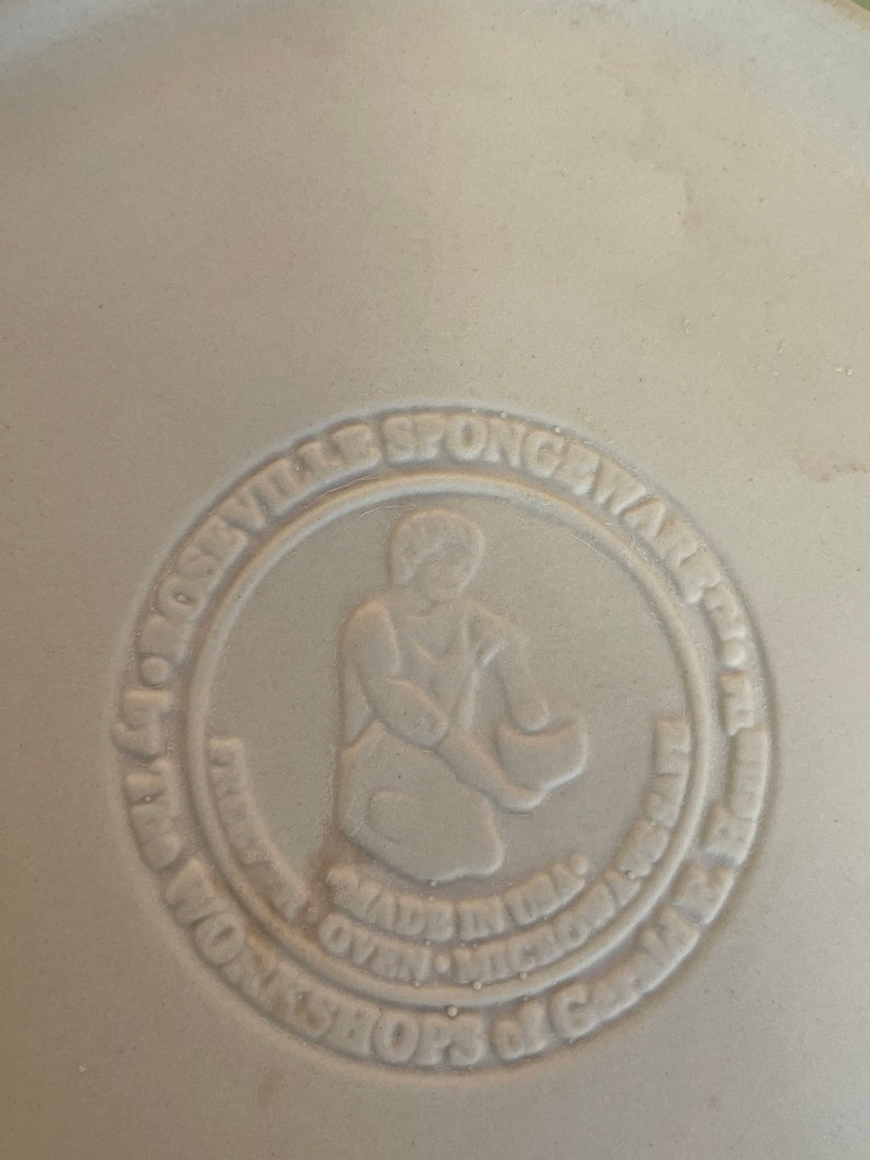 Vintage Roseville/henn Pottery Sage Green Petalware Dinner Plate From