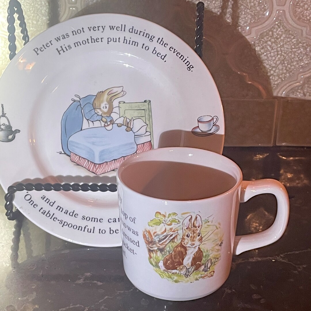 Vintage Wedgwood Peter Rabbit and Benjamin Bunny Cup and Plate Etsy