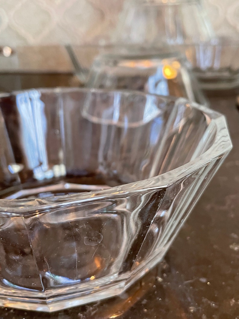 Barmiolli 6 Octogonal Slanted Glass Bowls Italy Ji Etsy