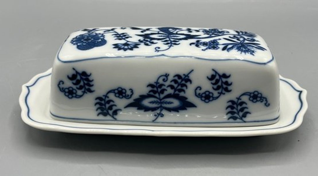 Blue Danube Lidded Porcelain Butter Dish Etsy
