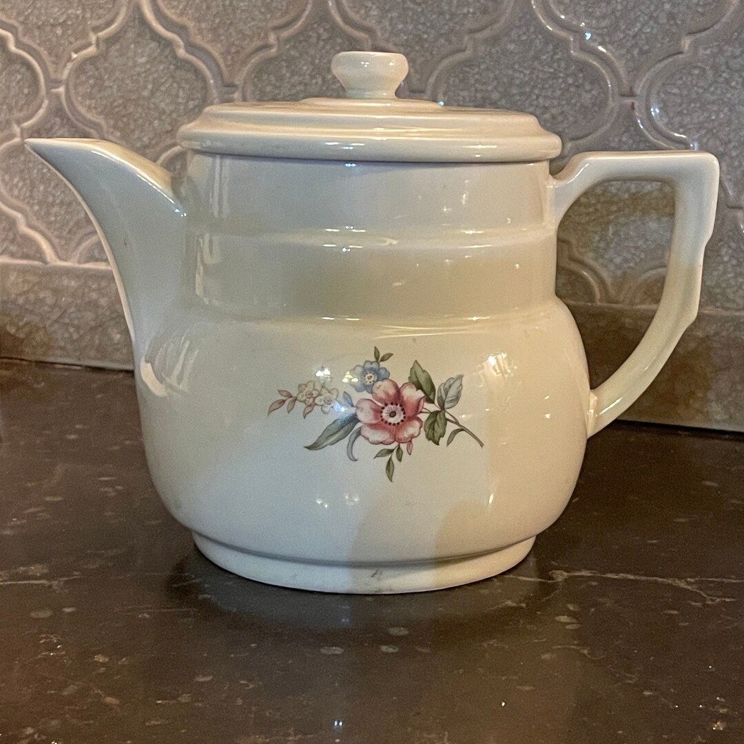 Vintage 1930s Dripolator Floral Teapot Etsy
