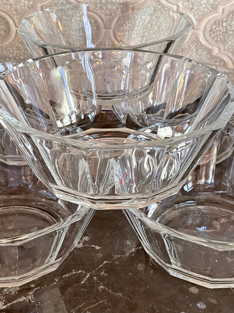 Barmiolli 6 Octogonal Slanted Glass Bowls Italy Ji Etsy