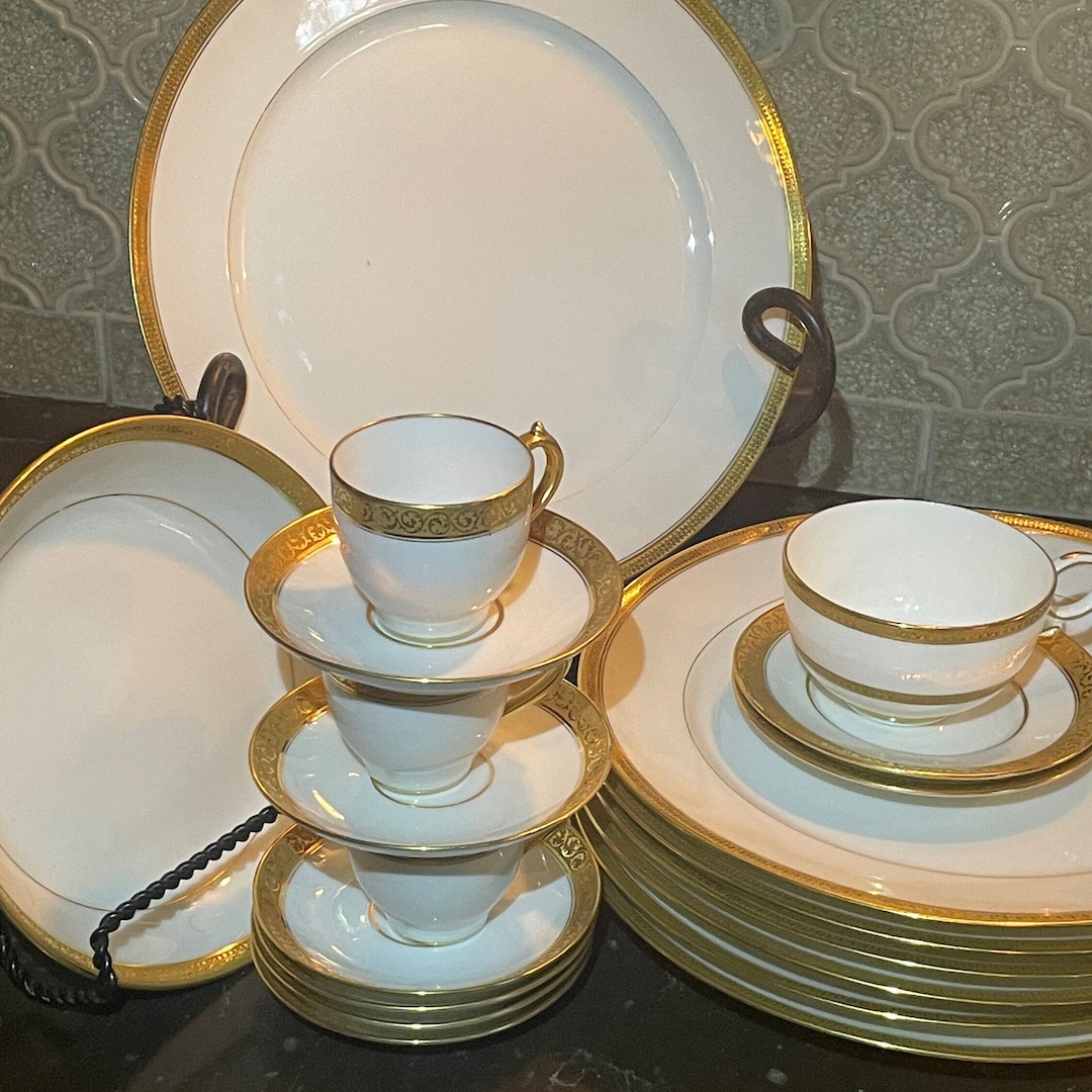 Vintage Limoges GDA Gold Band Dinnerware Pieces by Gerard Duffraisseix Abbot Classic Limoges