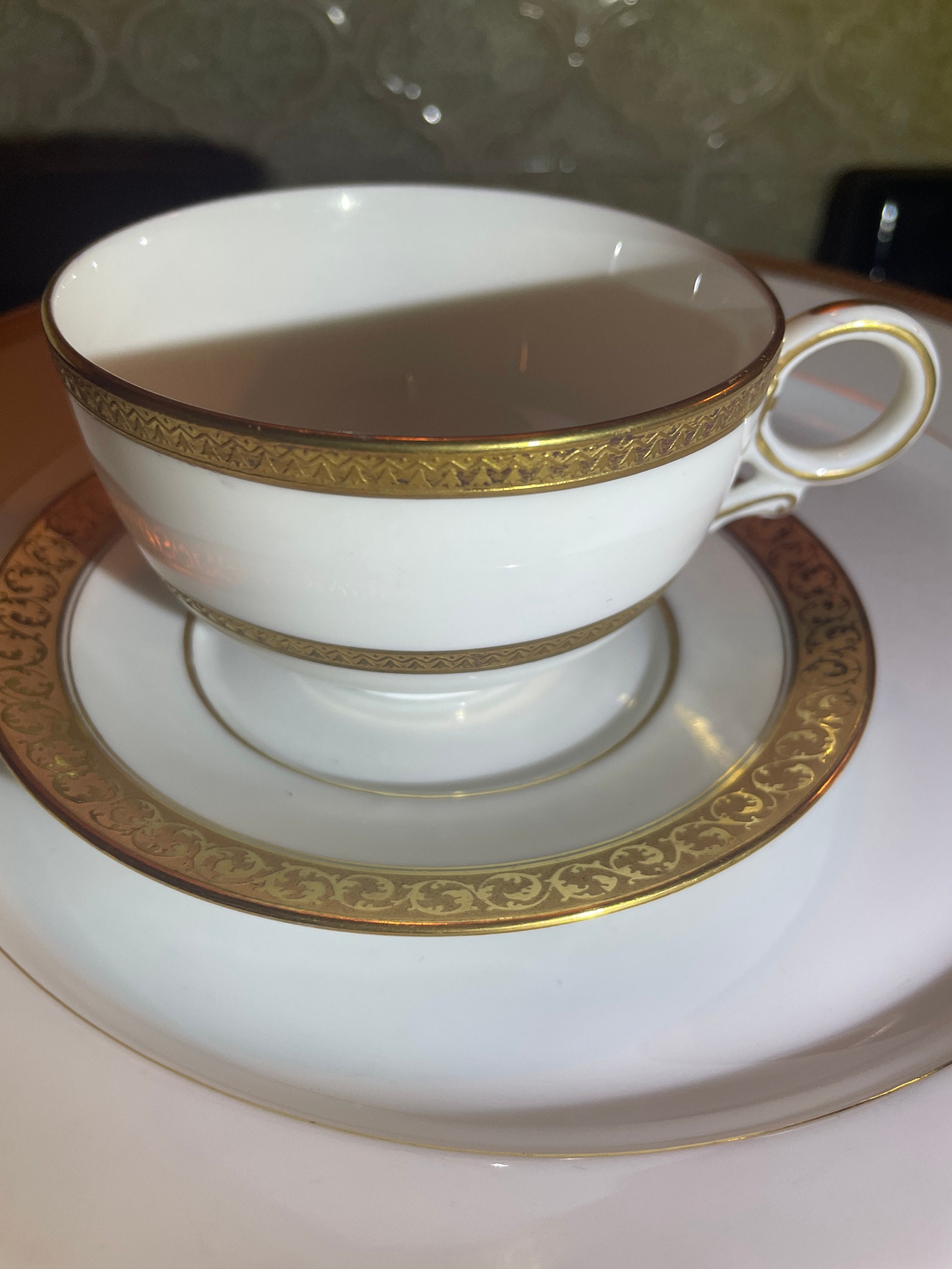 Vintage Limoges GDA Gold Band Dinnerware Pieces by Gerard Duffraisseix