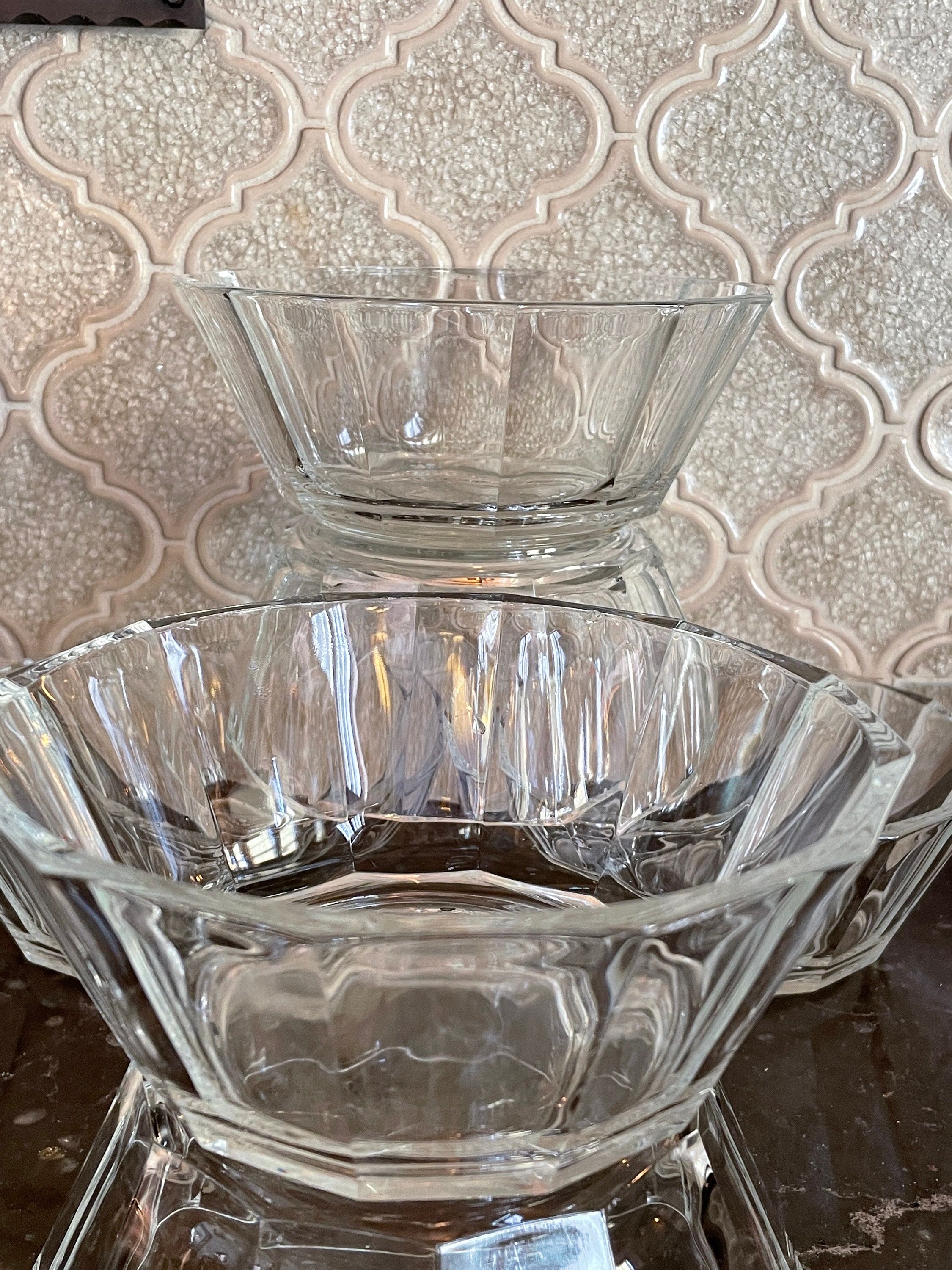Barmiolli 6 Octogonal Slanted Glass Bowls Italy Ji Etsy