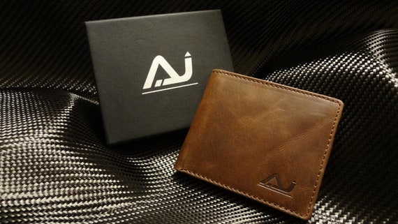 Men's Leather Bifold Wallet - Etsy