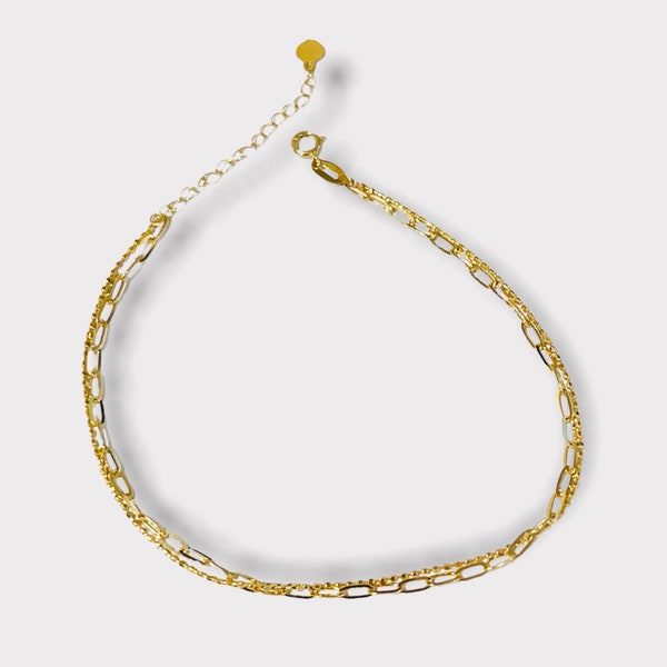 18K Gold Dainty Bracelet | Real Gold | 18 Karat | Bracelet Chain | Beaded | Lightweight Jewelry | Thin Bracelets