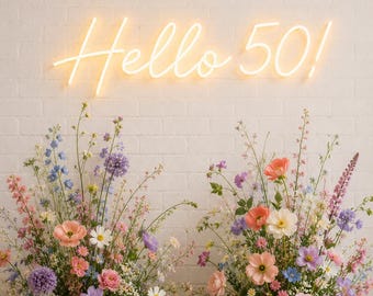 Hallo 50! Led-neonverlichting