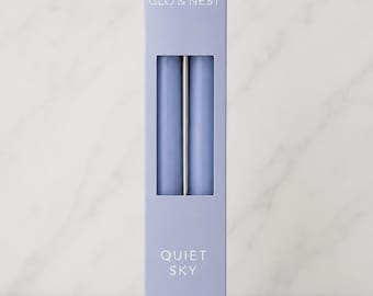 Set van 2 conische ledkaarsen, 21,5 cm – Quiet Sky | Echte was. Vooraf bestellen.