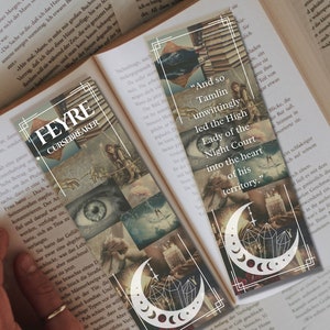 ACOTAR Aesthetic Bookmark Feyre Collage Court of Thorns and Roses Wings and Ruin Mist and Fury Sarah J Maas Night Court Bookish Booktok
