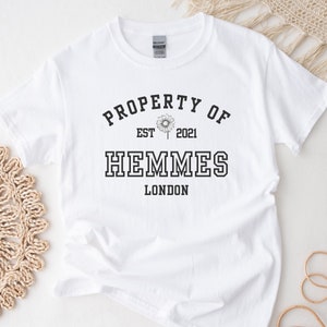 Property Of Christian Hemmes Daisy Haites Magnolia Parks Book Boyfriend Merch Classic Fit White Unisex Crewneck T-shirt