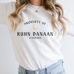 HOEAB Ruhn Danaan Crescent City White Sweatshirt HOSAB Sarah J Maas Licensed Jumper Oversized Crewneck Sweater Bookish Booktok Merch