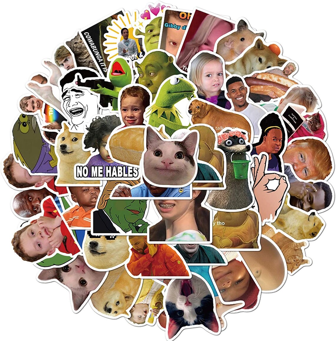 50PCS Funny MeMe Stickers Pack, Vinilo, Cita Pegatinas impermeables ...
