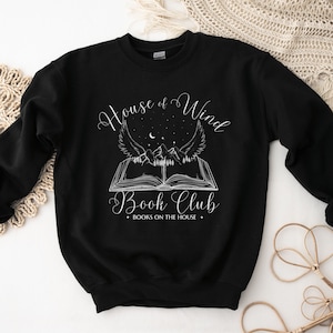 ACOTAR House of Wind Book Club Nesta ACOSF Jumper, Bookish BOOKTOK Sweater, Rhysand, Velaris, Night Court Unisex black Crewneck