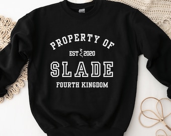 Plated Prisoner Property of Slade Collegiate Sweatshirt Commander Rip Merch Classic Unisex Crewneck Sweatshirt