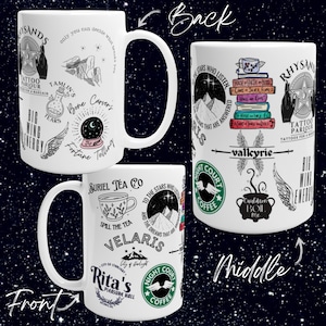 ACOTAR BookishBaeCo Chaos Kubek | Idealny prezent | Sarah J Maas Night Court Velaris Rhysand Feyre Suriel Bookish Biały 15oz Ceramiczny kubek