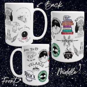 ACOTAR BookishBaeCo Chaos Mug  | Limited Edition |  Sarah J Maas Night Court Velaris Rhysand Feyre Suriel Bookish White 15oz Ceramic Mug