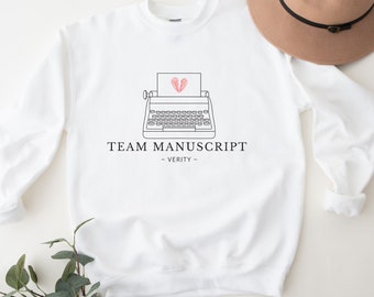 Verity CoHo Team Manuscrit Inspiré Colleen Hoover Merch Unisexe Jumper Crewneck Sweat-shirt